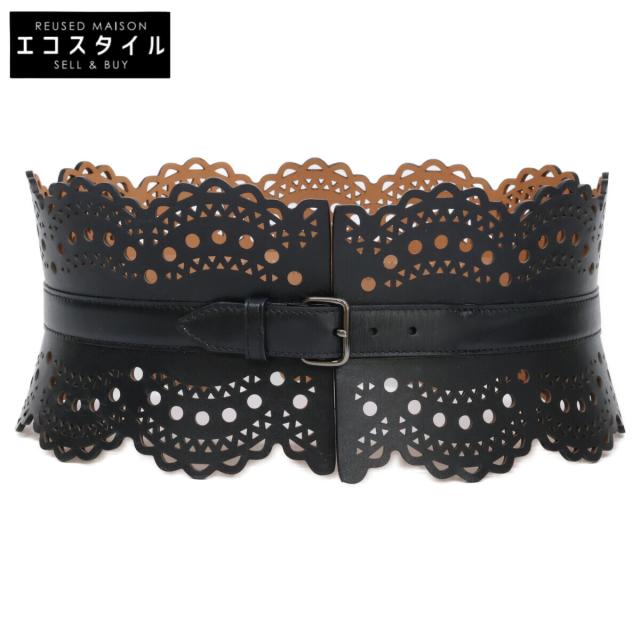 ALAIA アライア ベルト 65 ブラック レディース