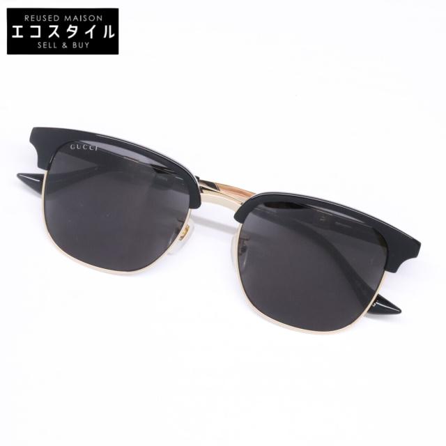GUCCI グッチ サングラス 55□19-150 ブラック/ゴールド メンズ