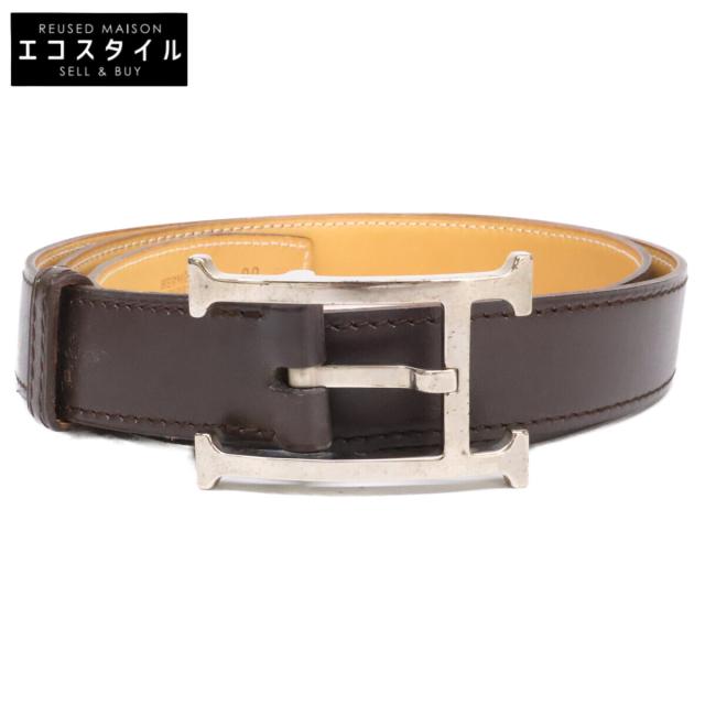 HERMES エルメス ベルト 90 ダークブラウン メンズ
