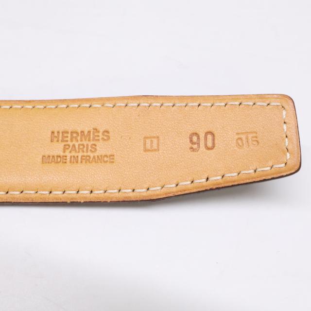 HERMES エルメス ベルト 90 ダークブラウン メンズ_8