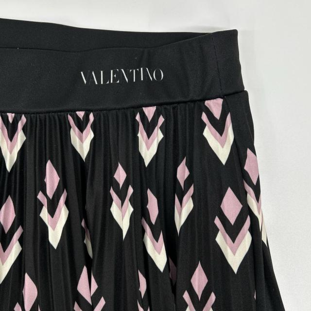 VALENTINO ヴァレンティノ スカート S ブラック×ピンク レディース_7