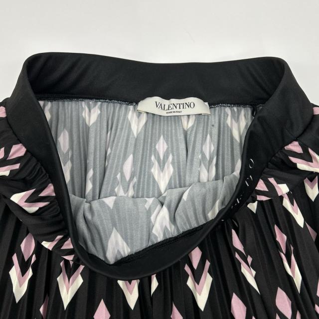 VALENTINO ヴァレンティノ スカート S ブラック×ピンク レディース_8