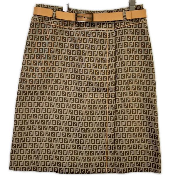 FENDI フェンディ スカート 42 ベージュ レディース_1