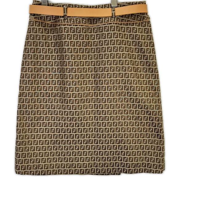 FENDI フェンディ スカート 42 ベージュ レディース_2