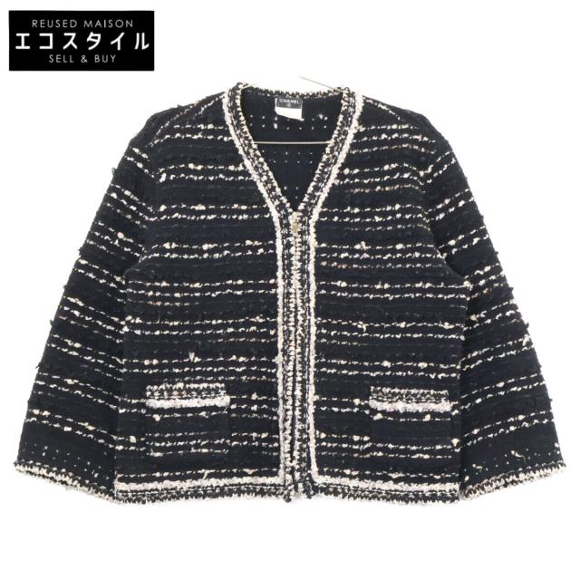 CHANEL シャネル ジャケット 48 ブラック レディース