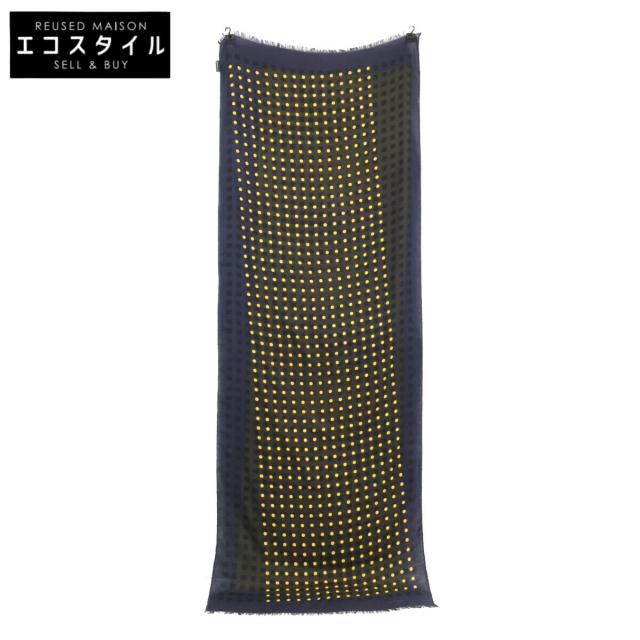 HERMES エルメス ストール カーキ/イエロー レディース