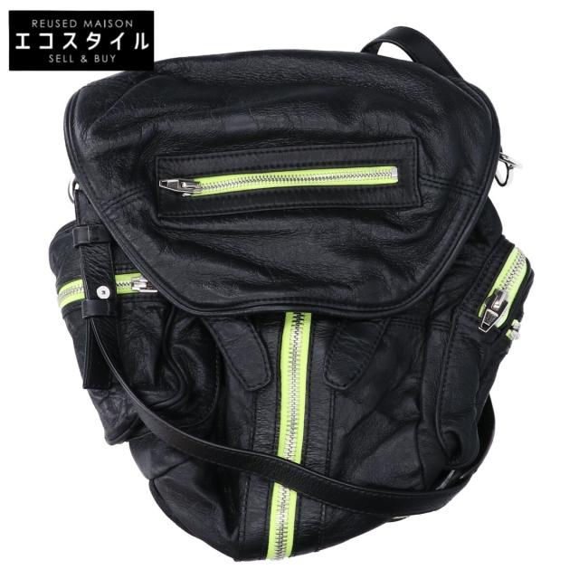 ALEXANDER WANG アレキサンダーワン リュック バックパック ブラック/ネオンイエロー メンズ