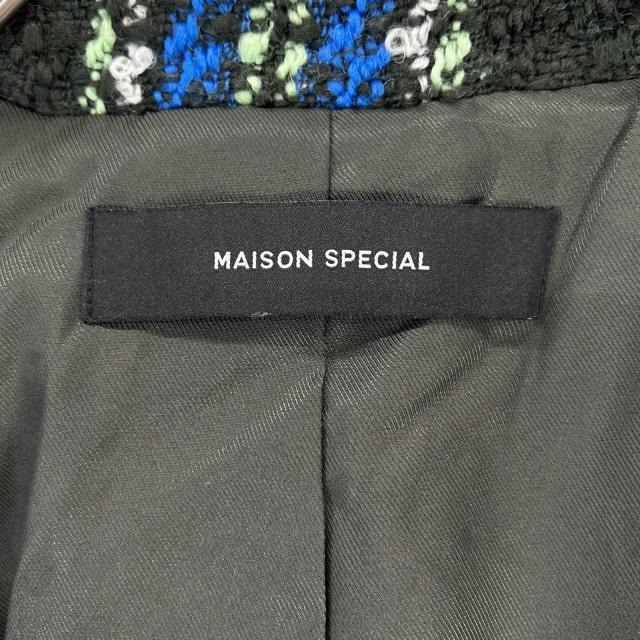 MAISON SPECIAL メゾンスペシャル コート FREE ブルー グリーン ブラック チェック レディース_7
