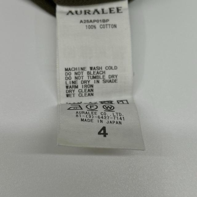 AURALEE オーラリー ボトムス 4 カーキ メンズ_6