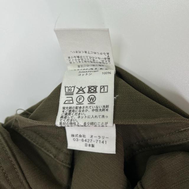 AURALEE オーラリー ボトムス 4 カーキ メンズ_7