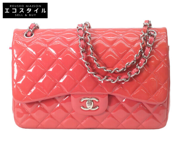 CHANEL シャネル ショルダーバッグ レッド/ピンク/シルバー金具 レディース