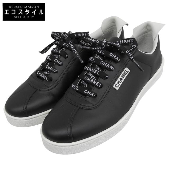 CHANEL シャネル シューズ 38 ブラック/ホワイト レディース