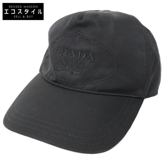 PRADA プラダ 帽子 L ブラック メンズ
