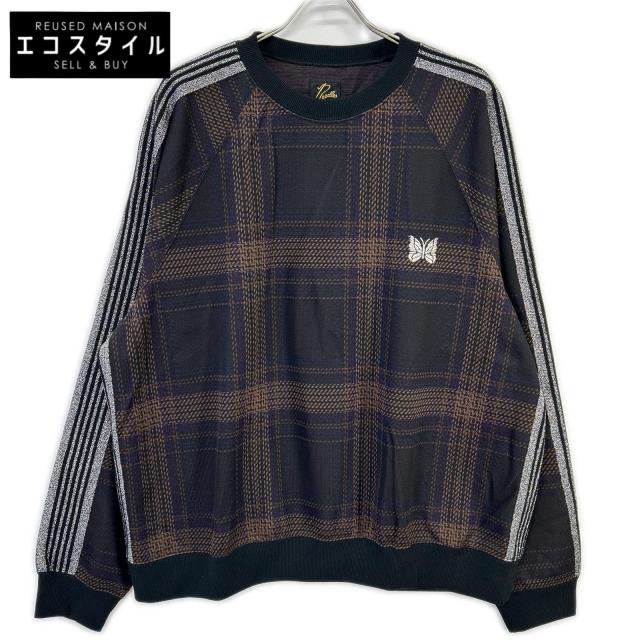 needles ニードルズ トップス XL パープルxブラウン メンズ