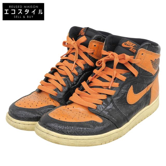 NIKE ナイキ シューズ 9.5(US) オレンジ/ブラック メンズ