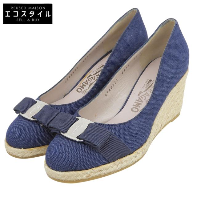 Salvatore Ferragamo サルヴァトーレフェラガモ シューズ 6 1/2C ネイビー レディース 14,553円