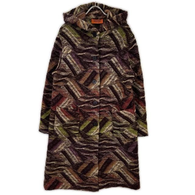 MISSONI ミッソーニ コート オレンジ×ブラウン レディース MISSONI ミッソーニ コート オレンジ×ブラウン レディース
