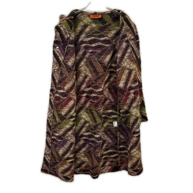 MISSONI ミッソーニ コート オレンジ×ブラウン レディース MISSONI ミッソーニ コート オレンジ×ブラウン レディース
