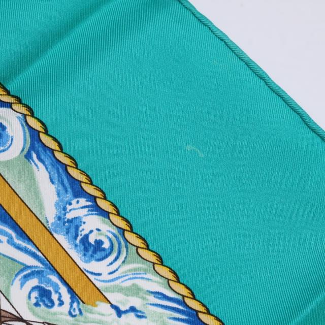 HERMES エルメス スカーフ グリーン/マルチカラー レディース