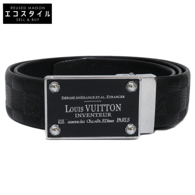 LOUIS VUITTON ルイヴィトン ベルト 46/115 ブラック メンズ