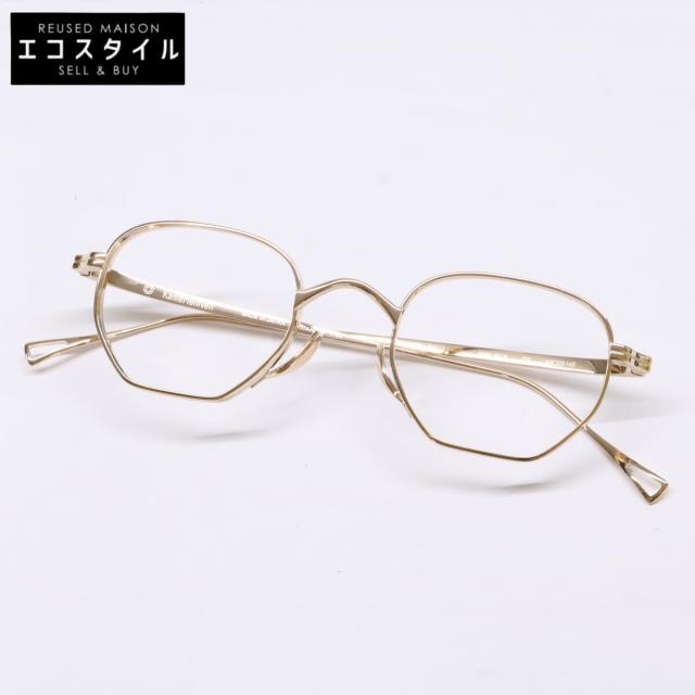 KameManNen カメマンネン 眼鏡 46□22-145 ゴールド メンズ