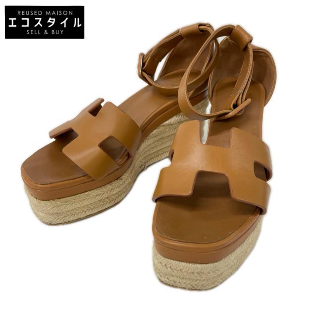HERMES エルメス シューズ 36 ブラウン レディース