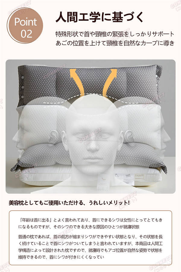 枕 まくら ストレートネック対策 夢枕 快眠枕 肩こり 首こり いびき改善 マクラ 低反発 低反発枕 肩サポート 安眠 首 体圧分散 頭痛 寝返り 高め 低め 仰向け 横向き 痛み 解消 調整可 プレゼント 洗える クリスマス プレゼント 誕生日 ギフト 敬老の日_9