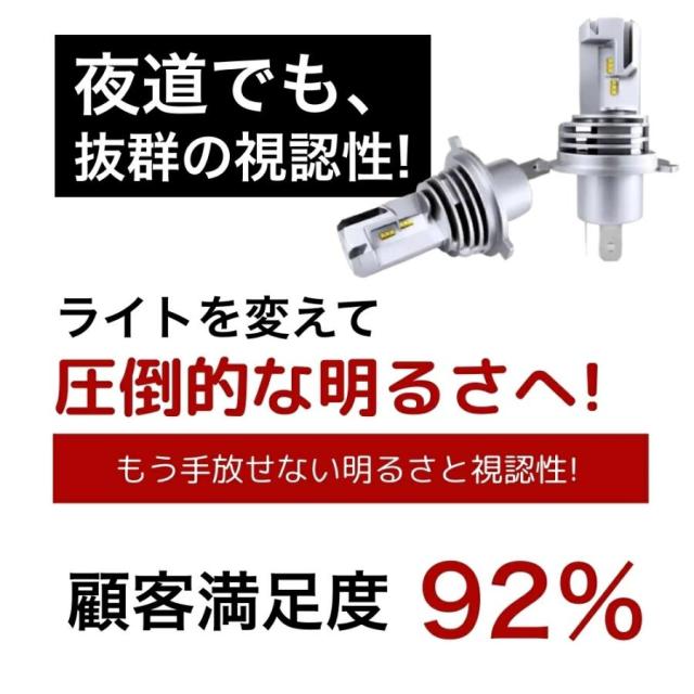 【専用倉庫から即日発送！】 MG33S 前期 後期 モコ LEDヘッドライト H4 LED ヘッド ライト バルブ 簡単に LED化 ロービーム / ハイビーム / カスタム パーツ 明るい H4 Hi/Lo ホワイト 白 2個セット ドレスアップ オススメ