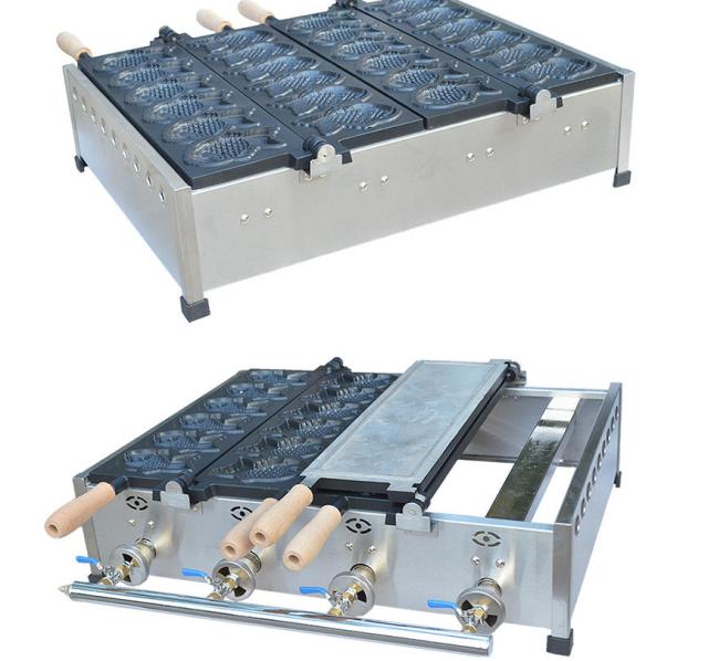 高品質★LPガス たい焼き器 6匹×2連 12匹焼ける！ 鯛焼き器/厨房機器/家用/飲食店/店舗用品/屋台/出店/業務用_4