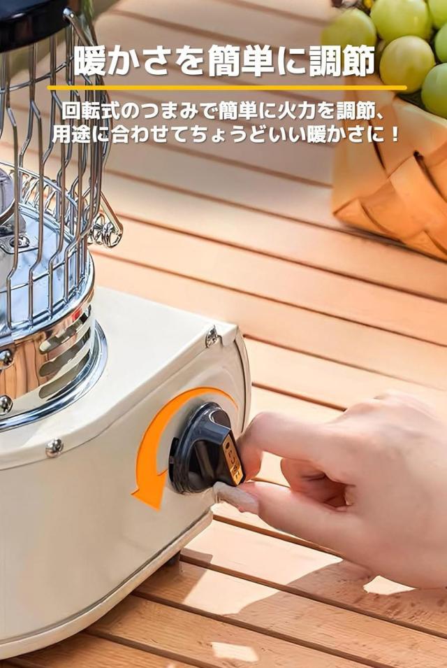 ガスヒーター ストーブ 1台2役 電源不要！ 2.5kw 小型【速暖・持ち運び簡単】カセットガスボンベ式 ヒーター 暖房 ポータブル アウトドア 防災グッズ カセット 暖房機 暖炉 防災・釣り・キャンプや旅行などにも！