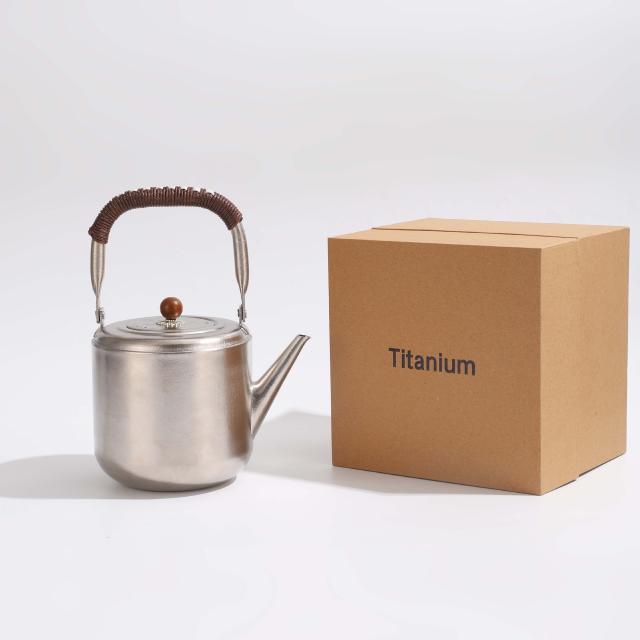 極・チタン」純Ti 急須 小 ティーポット お茶ポット 350mlI 軽量 ガス