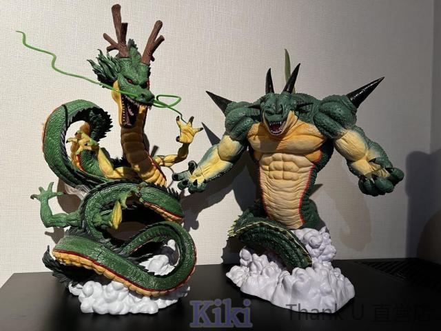 海外版 ドラゴンボール 神龍とポルンガのフィギュア モデル スタチュー 、 シェンロンの高さは約33cm ポルンガの高さは約37cm