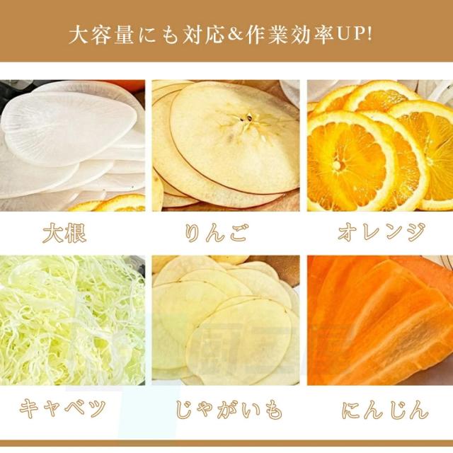 キャベツスライサー 野菜スライサー 野菜カッター きゃべつスライサー 手動 0-10mm 回転式 業務用・家庭用 野菜/果物/ポテト/キュウリ/人参/レモン/葱/きゃべつ 304#ステンレス鋼【吸盤6枚付】 【替刃2枚付】 長尺物/大物食材に適用_2
