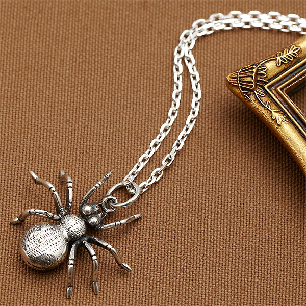 メンズネックレス スパイダーモチーフシルバーネックレスペンダント クモ 蜘蛛 タランチュラ シルバー925 シルバーアクセ ユニセックス silver925 送料無料 プレゼント 春夏秋冬 大人気 あす楽 9,274円