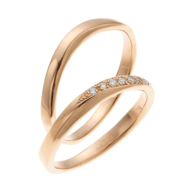 ペアリング レディース メンズ ユニセックス マリッジリング 結婚指輪 沖縄製 K18PG仕上げ トラベルジュエリー シルバー925 ダイヤモンド 銀製品 ツヤ有り シンプル キレイ 可憐 繊細 高級感 高品質 細身 カジュアル フォーマル 普段使い プレゼント ギフト 送料無料_12