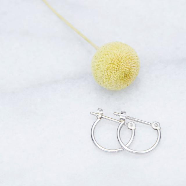 ピアス レディース 日本製 プラチナ900 pt900 ミニ フープピアス スナップ 華奢 細身 小さい 小さめ シンプル 上品 上質 お肌に優しい 金属アレルギー対応 かわいい 大人可愛い オシャレ オフィス パーティー 誕生日 記念日 プレゼント ギフト 送料無料_6