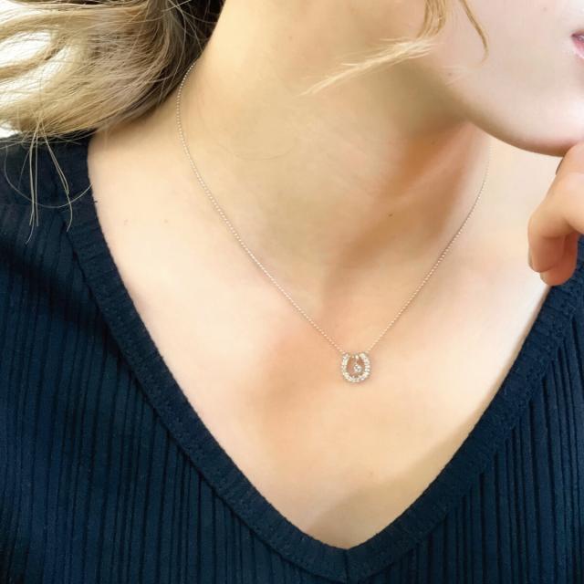 ネックレス レディース ペンダント ホースシュー シルバー925製 天然石 誕生石 馬蹄 天然ダイヤモンド 1粒ストーン 誕生石パワーを後押ししてくれる味方に プレゼント 送料無料 プレゼント 春夏秋冬 大人気 あす楽_7