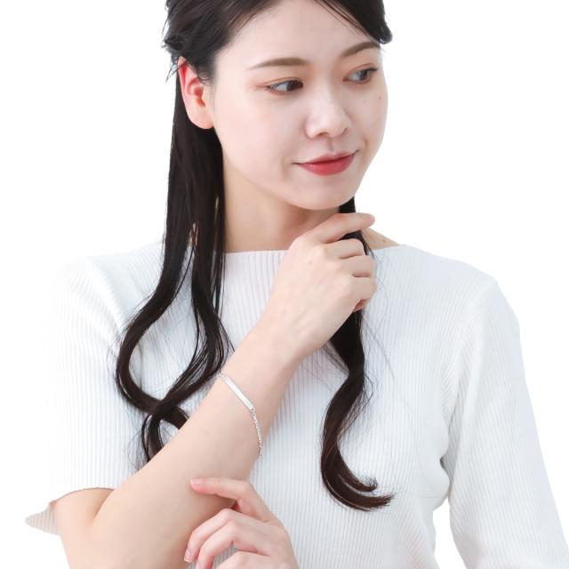 ブレスレット レディース メンズ シルバー925 プレート 模様 彫り ツヤ 艶 アズキチェーン 小豆 シンプル 上品 お揃い ペアにも お肌に優しい 金属アレルギー対応 彼氏 彼女 恋人 誕生日 記念日 プレゼント ギフト 送料無料_6