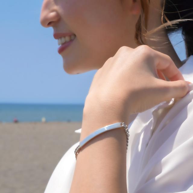 ブレスレット チェーン シルバー925 レディース メンズ 19cm 喜平チェーン キヘイチェーン プレート シンプル 存在感 インパクト 上品 光沢 ツヤ お肌に優しい 金属アレルギー対応 お揃い ペアにも オシャレ 誕生日 記念日 プレゼント ギフト 送料無料_4
