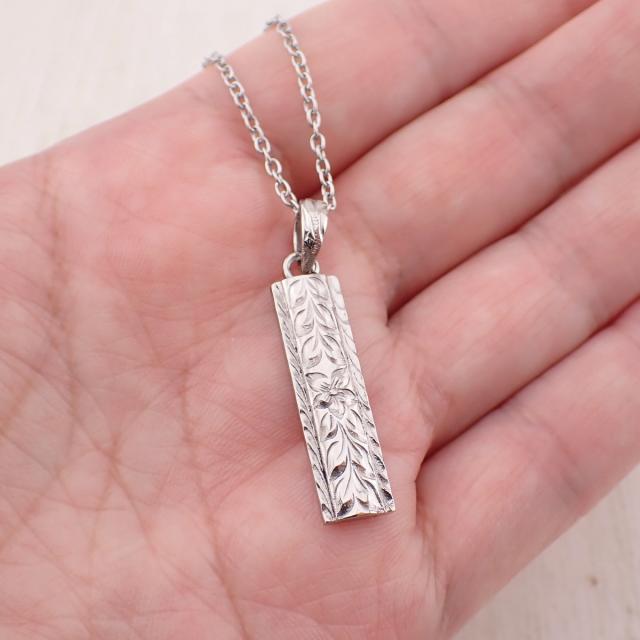 ネックレス ペンダント レディース サージカルステンレス316L製 ハワイアンジュエリー ハワジュ スティック バー プルメリア 花 マイレ 植物 お肌に優しい 金属アレルギー対応 金アレ お揃い ペアにも 誕生日 記念日 プレゼント ギフト 送料無料_11