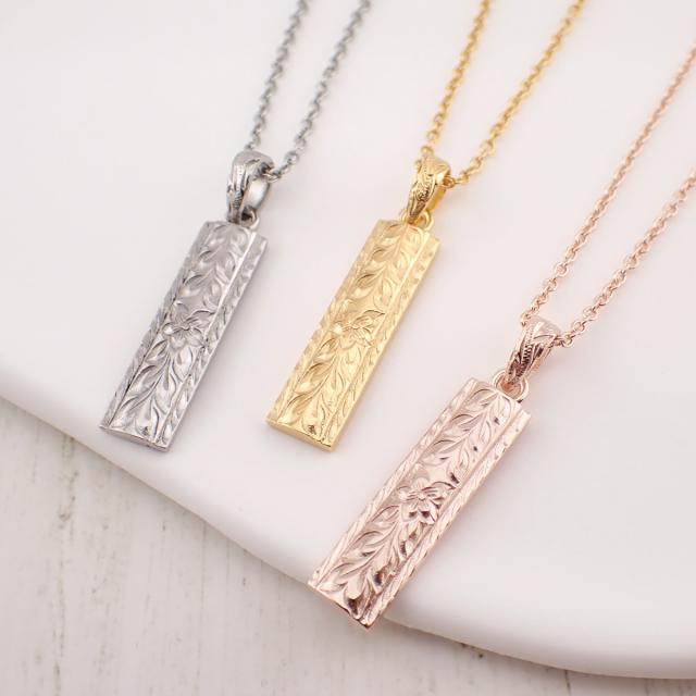 ネックレス ペンダント レディース サージカルステンレス316L製 ハワイアンジュエリー ハワジュ スティック バー プルメリア 花 マイレ 植物 お肌に優しい 金属アレルギー対応 金アレ お揃い ペアにも 誕生日 記念日 プレゼント ギフト 送料無料_12