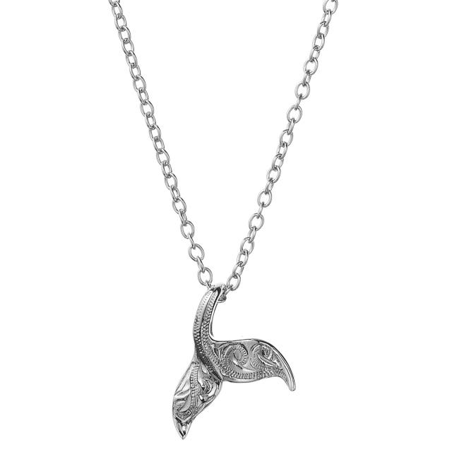 ネックレス ペンダント レディース サージカルステンレス316L製 ハワイアンジュエリー ハワジュ ホエールテール クジラの尾 くじら 鯨 スクロール 波 お肌に優しい 金属アレルギー対応 金アレ お揃い ペアにも 誕生日 記念日 プレゼント ギフト 送料無料_13