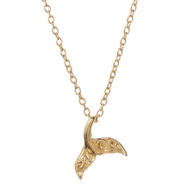 ネックレス ペンダント レディース サージカルステンレス316L製 ハワイアンジュエリー ハワジュ ホエールテール クジラの尾 くじら 鯨 スクロール 波 お肌に優しい 金属アレルギー対応 金アレ お揃い ペアにも 誕生日 記念日 プレゼント ギフト 送料無料_14