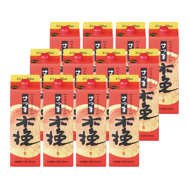 さつま木挽 スリムパック 25度 900ml×12本 芋焼酎 雲海酒造※北海道･東北エリアは別途運賃が1000円発生します。