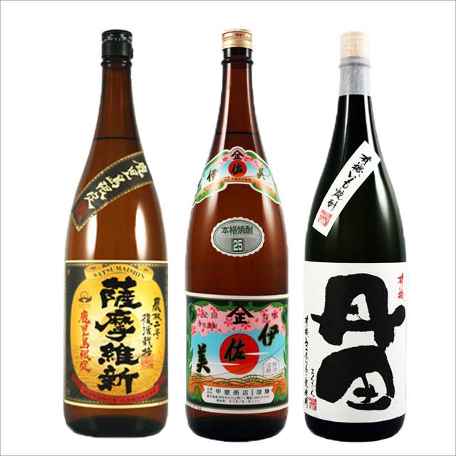 プレミアム焼酎 伊佐美・有機丹田・薩摩維新 25度 1800ml×各1本 計3本 飲み比べセット※北海道・東北エリアは別途運賃が1000円発生します。 7,299円