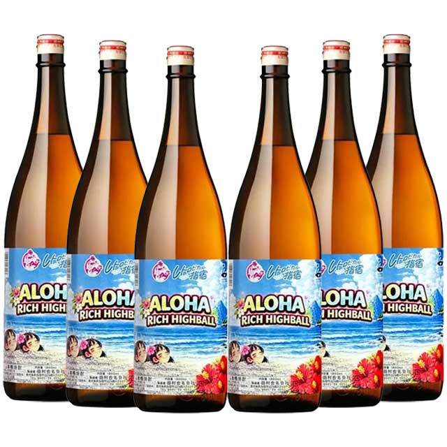 ALOHA RICH HIGHBALL アロハリッチハイボール 25度 1800ml×6本 芋焼酎 田村合名 純黒※北海道･東北エリアは別途運賃が1000円発生します。