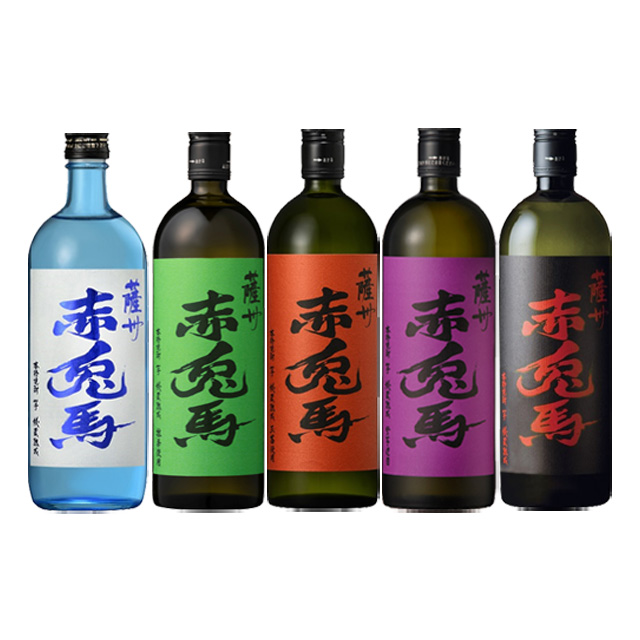 赤兎馬･紫の赤兎馬･赤兎馬抹茶･赤兎馬ブルー･赤兎馬玉茜 720ml×各1本 計5本※北海道･東北エリアは別途運賃が1000円発生します。