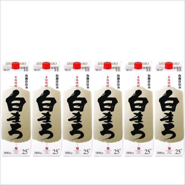 白まろ 25度 パック 1800ml×6本 ケース買い 芋焼酎萬世酒造※北海道・東北エリアは別途運賃が1000円発生します。 7,504円