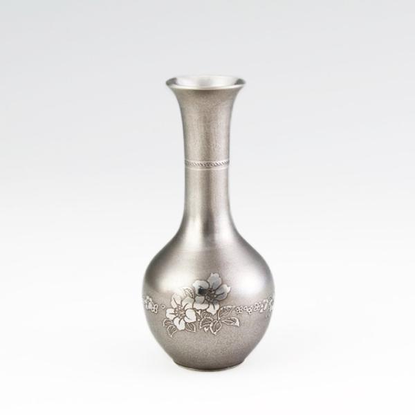 薩摩錫器 錫 花器 一輪挿し H16 Φ7.5 [No.124] 薩摩錫器工芸館　代引不可