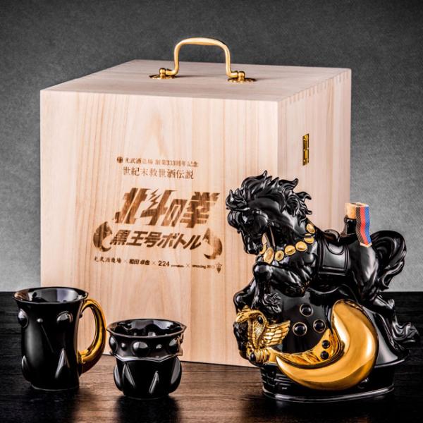 受注発注商品  北斗の拳 黒王号原酒 42度 1800ml 陶器グラスセット 芋焼酎※北海道・東北エリアは別途運賃が1000円発生します。